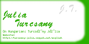 julia turcsany business card
